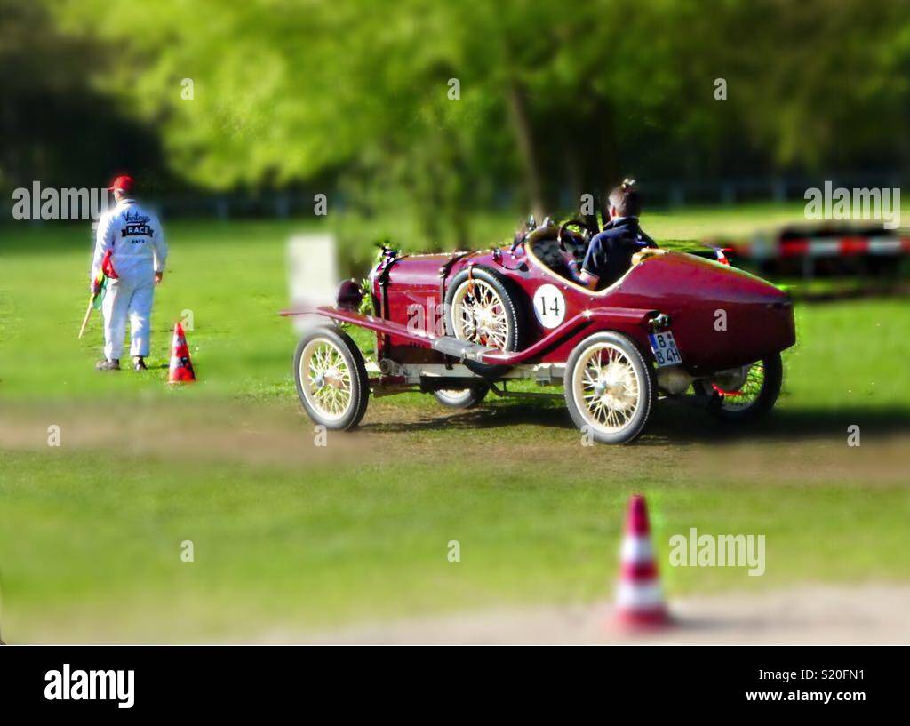 Vintage car race. - Smartphone Captured Stock Image