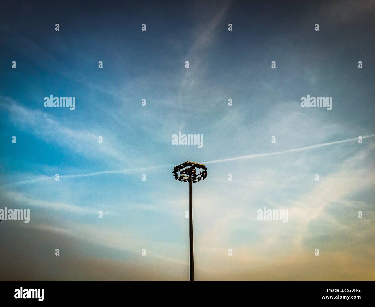 Tower with security cameras - Smartphone Captured Stock Image