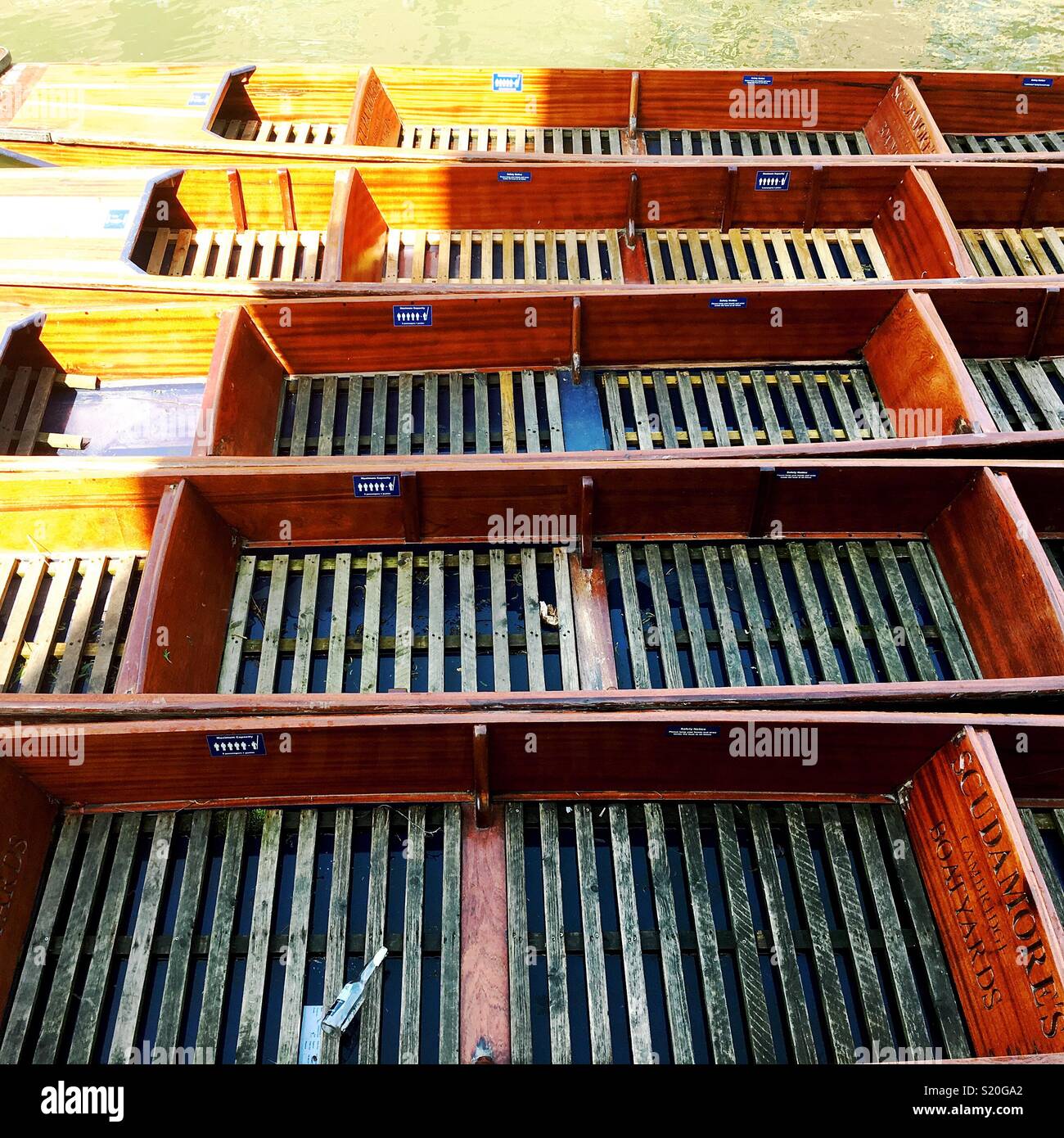 Punting boats on the Cam - Smartphone Captured Stock Image