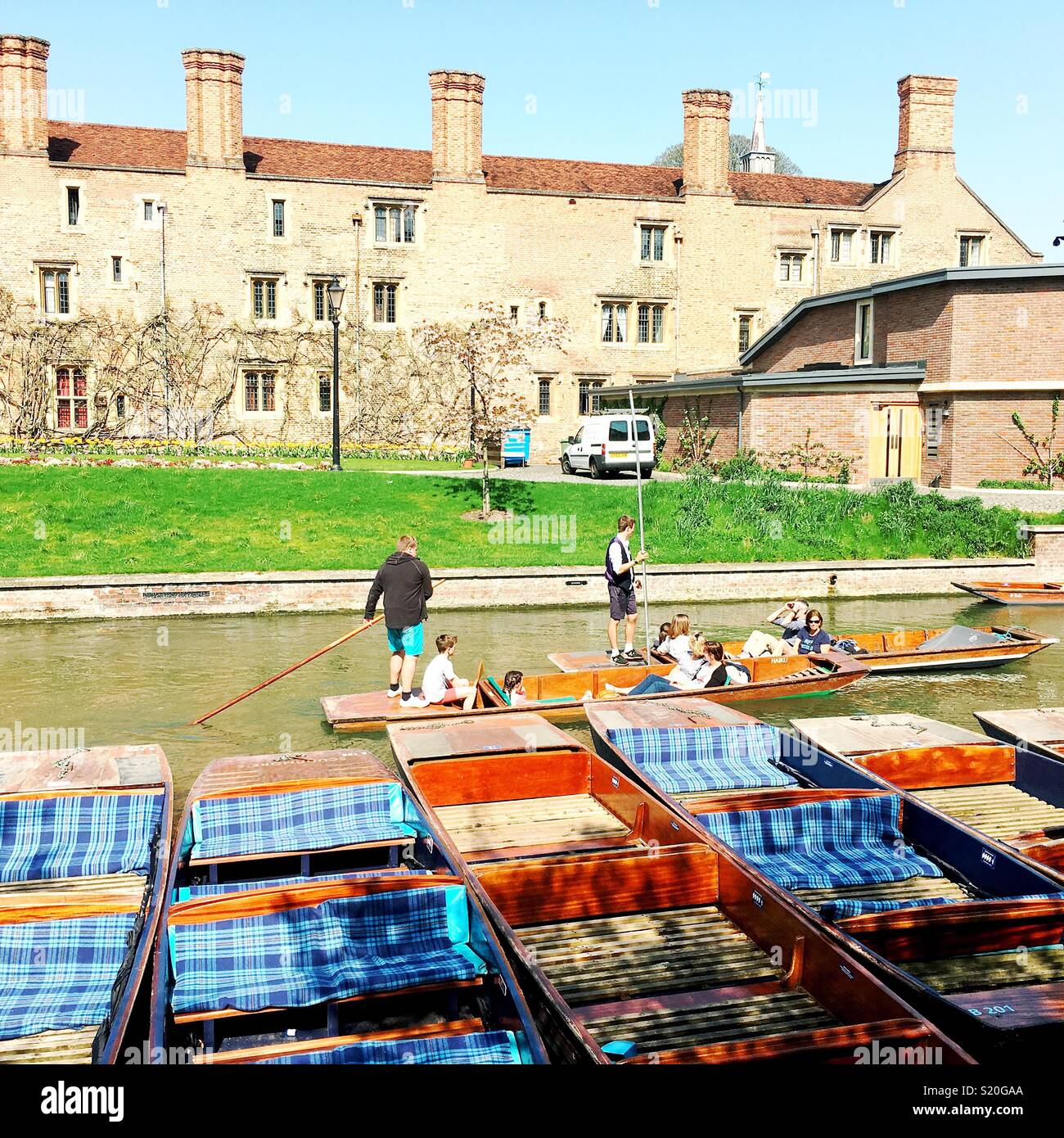 Punting on the Cam - Smartphone Captured Stock Image