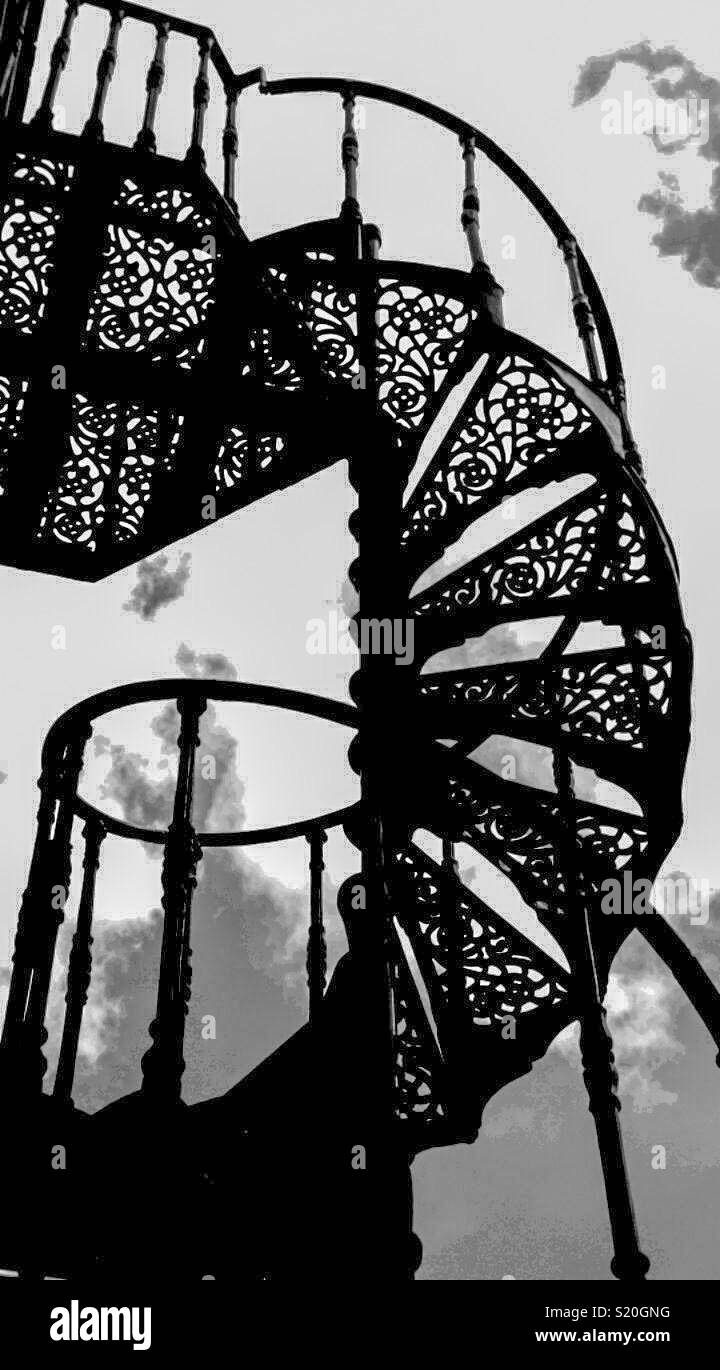 Outdoor spiral staircase Stock Photo - Alamy