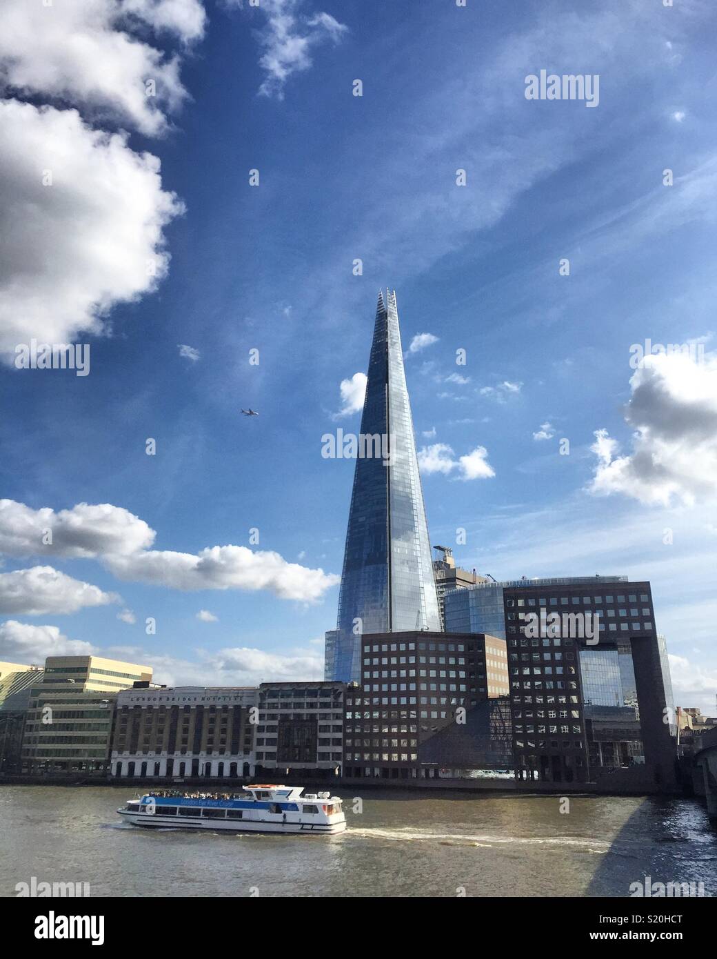 The Shard and the river Thames. Stock Photo