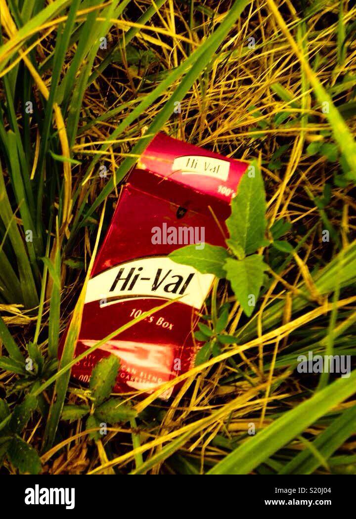 Greeted by a cigarette box- - Smartphone Captured Stock Image