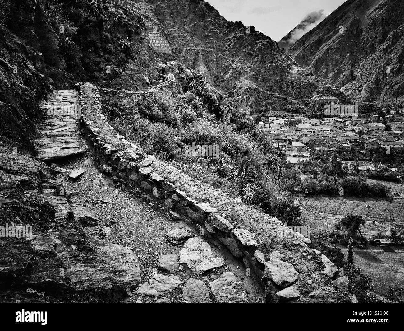 Ollantaytambo fortress in Peru - Smartphone Captured Stock Image