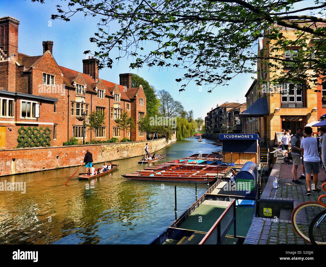 Punting on the Cam - Smartphone Captured Stock Image
