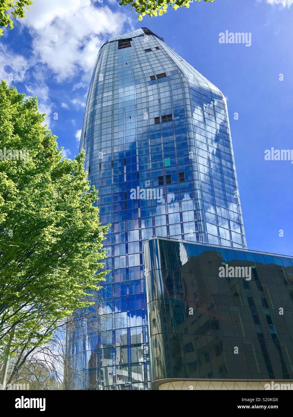 One Blackfriars apartment building known as ‘The Vase’ in Bankside, London. - Smartphone Captured Stock Image