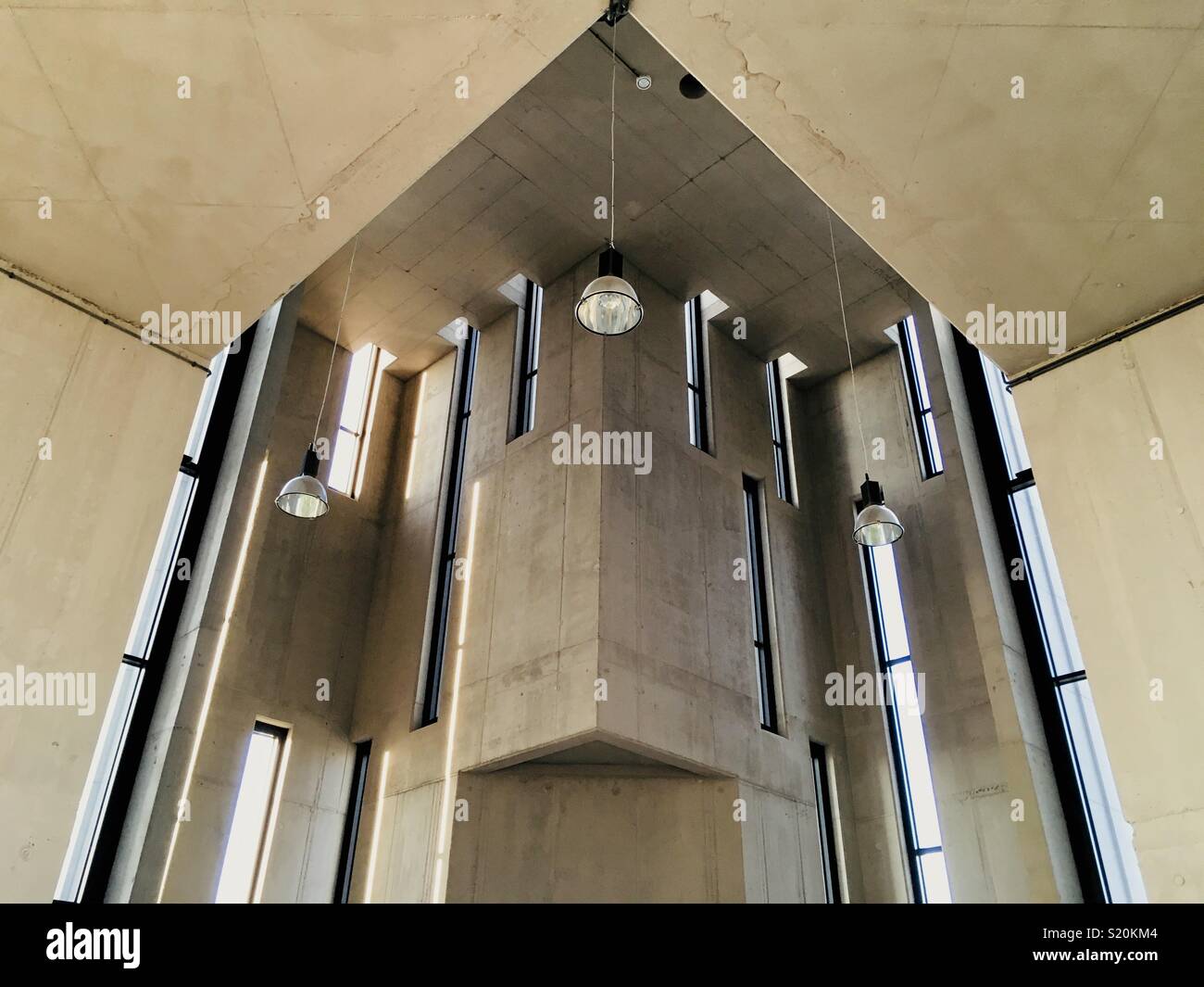 Modern concrete interior Stock Photo - Alamy
