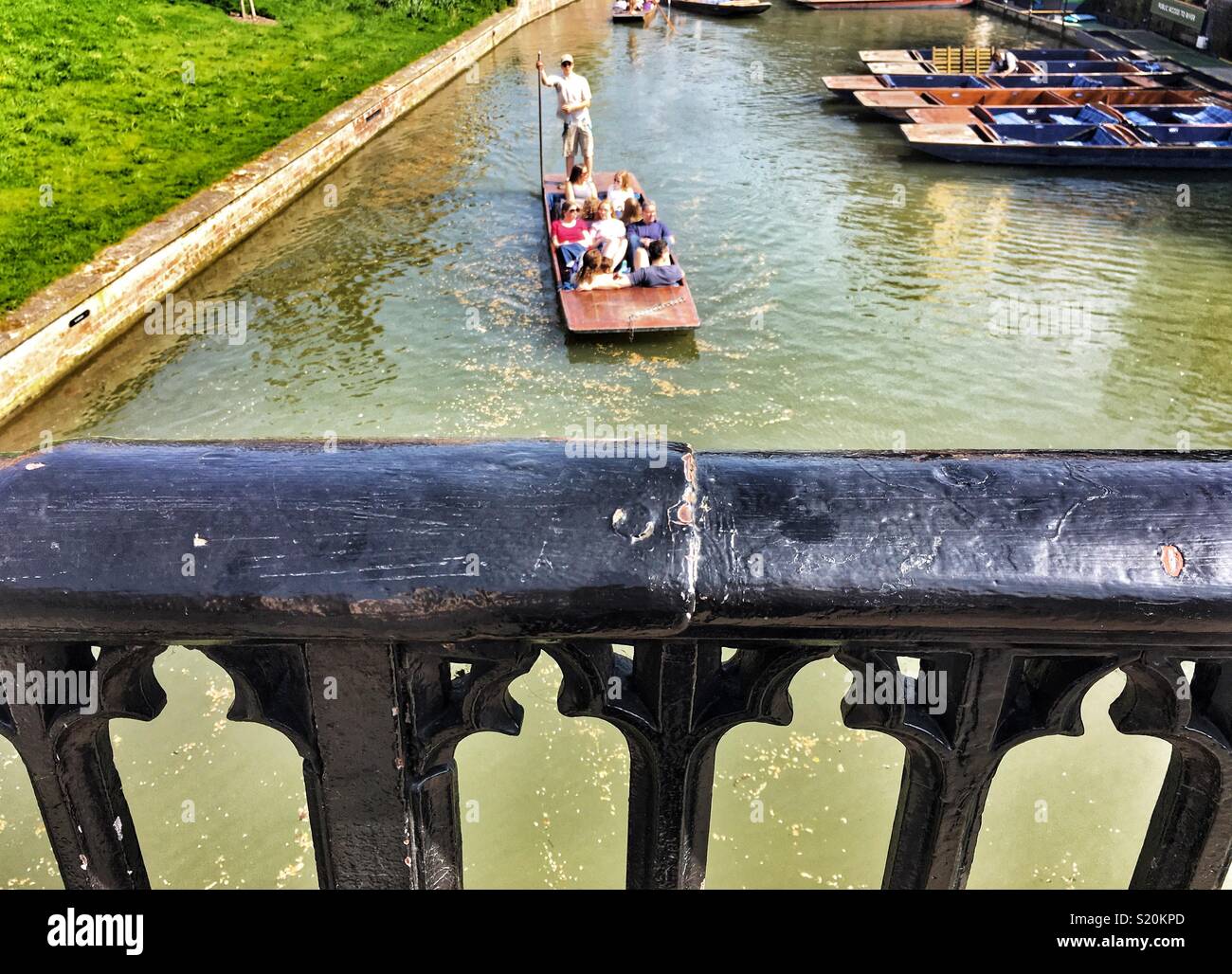 Punting on the Cam, Cambridge Stock Photo