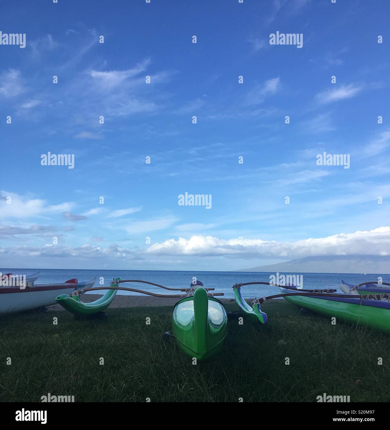 Lahaina , Maui Outrigger Canoe Stock Photo Alamy