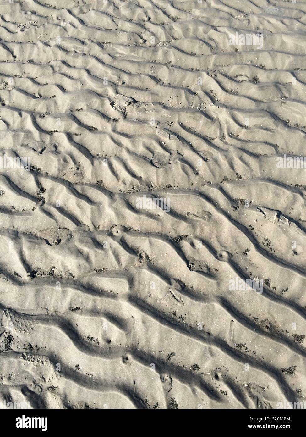 Modern taupe beach art in the sand Stock Photo Alamy