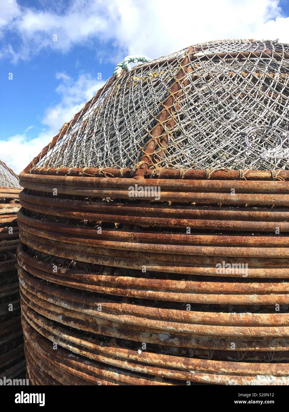 Stacks of King Crab Pots, Southeast Alaska Stock Photo Alamy