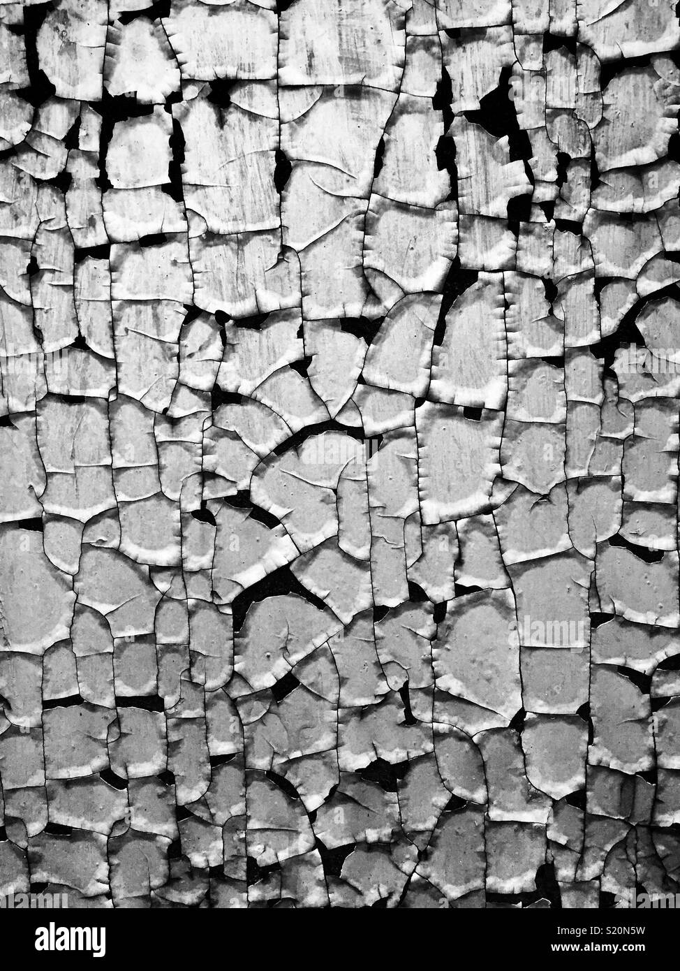 Peeling paint on a rusty metal door, Luk Keng, New Territories, Hong Kong - Smartphone Captured Stock Image