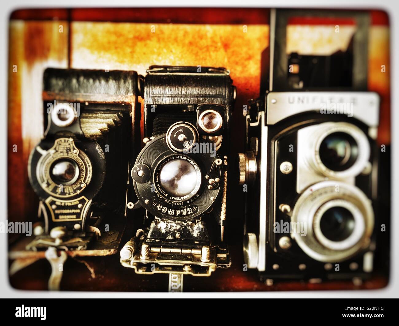 Antique cameras - Smartphone Captured Stock Image