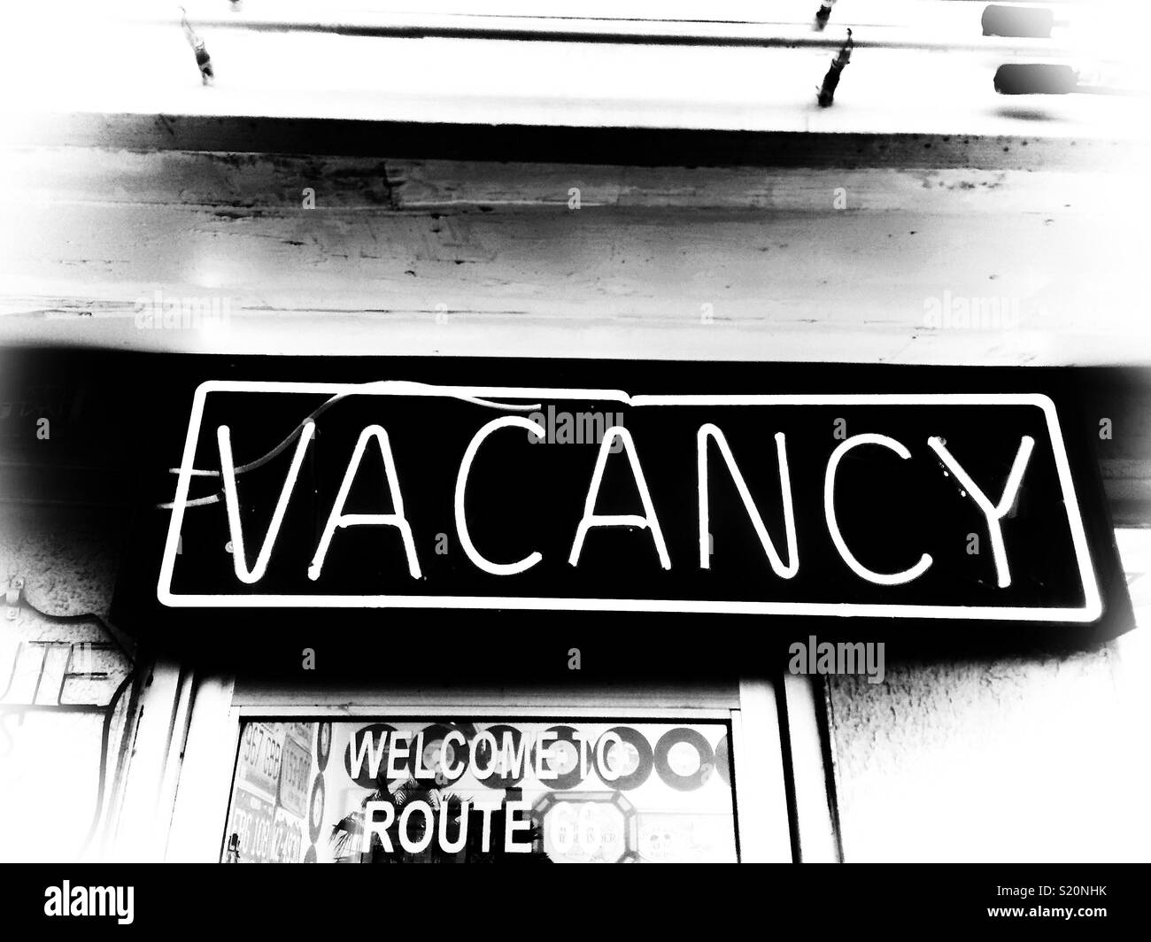 Vacancy neon sign - Smartphone Captured Stock Image