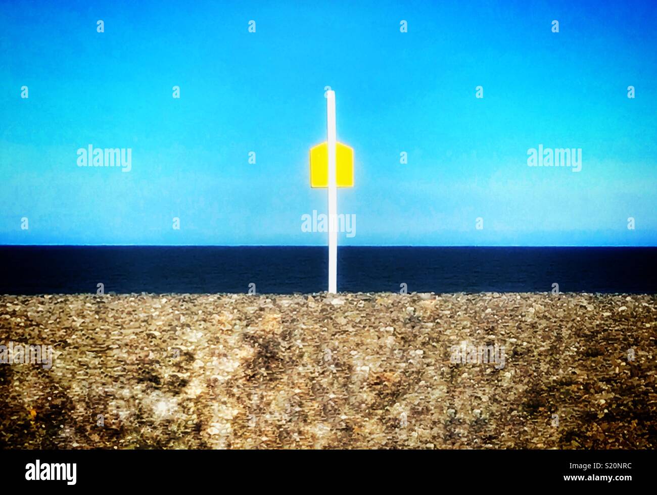 Beach life saving ring - Smartphone Captured Stock Image