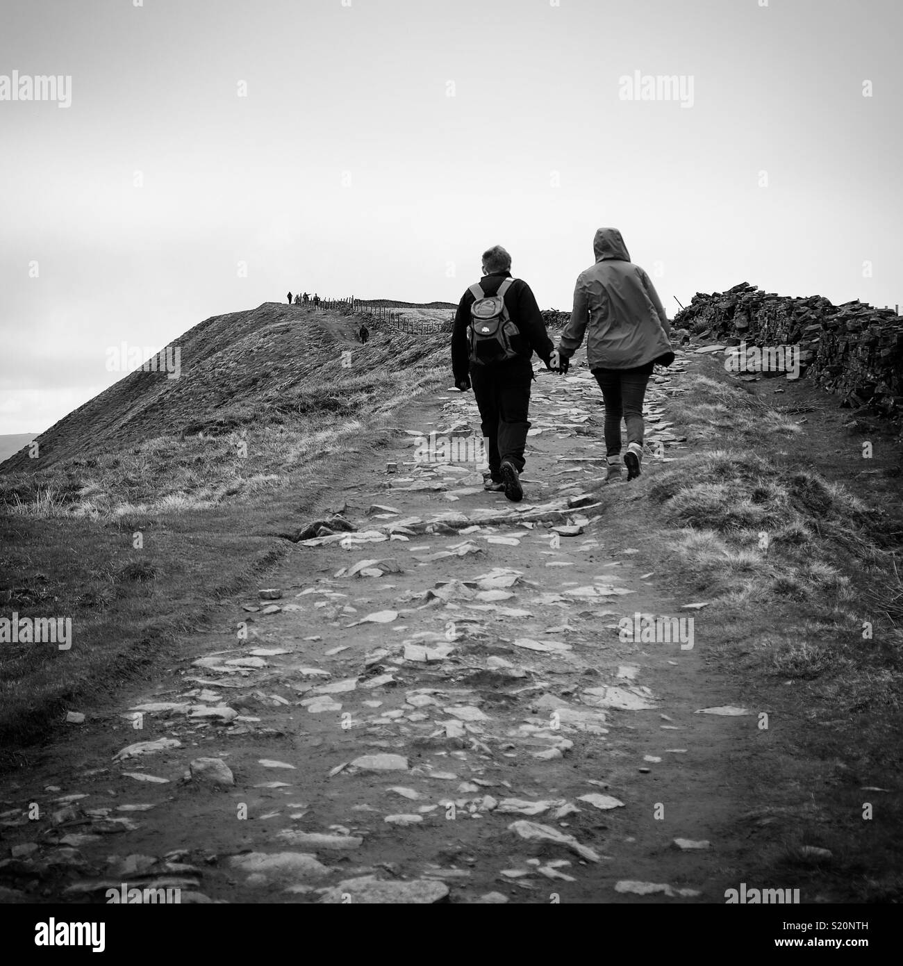 Outdoor lovers... Whernside, Yorkshire Dales, England, UK - Smartphone Captured Stock Image