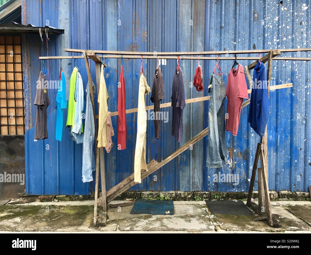Clothesline - Smartphone Captured Stock Image