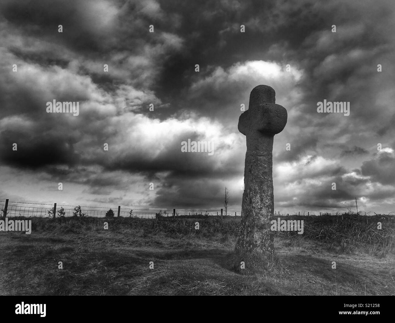 Cross on north yorkshire moors stock image