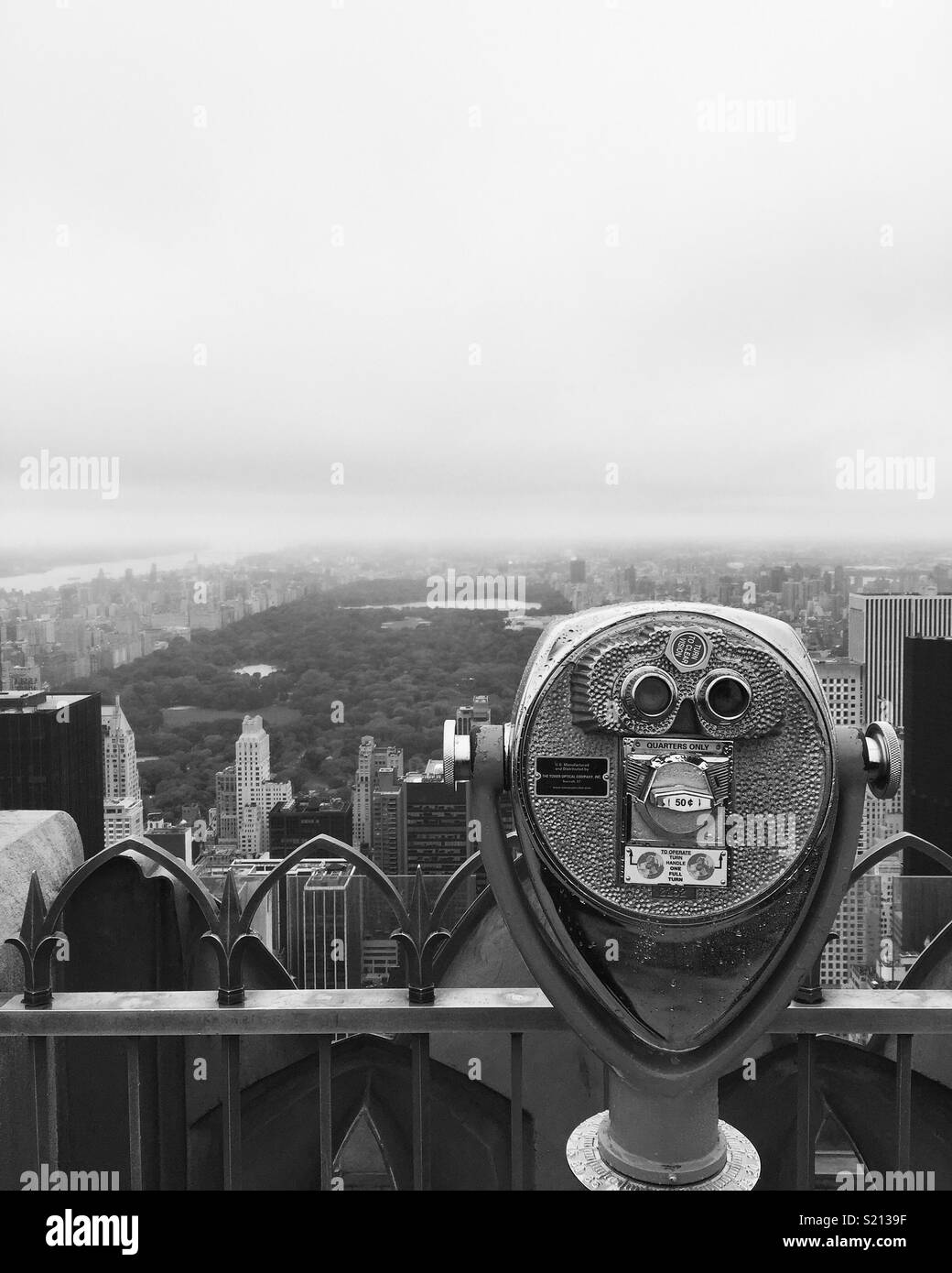 Top of the rock, New York Central Park Stock Photo Alamy