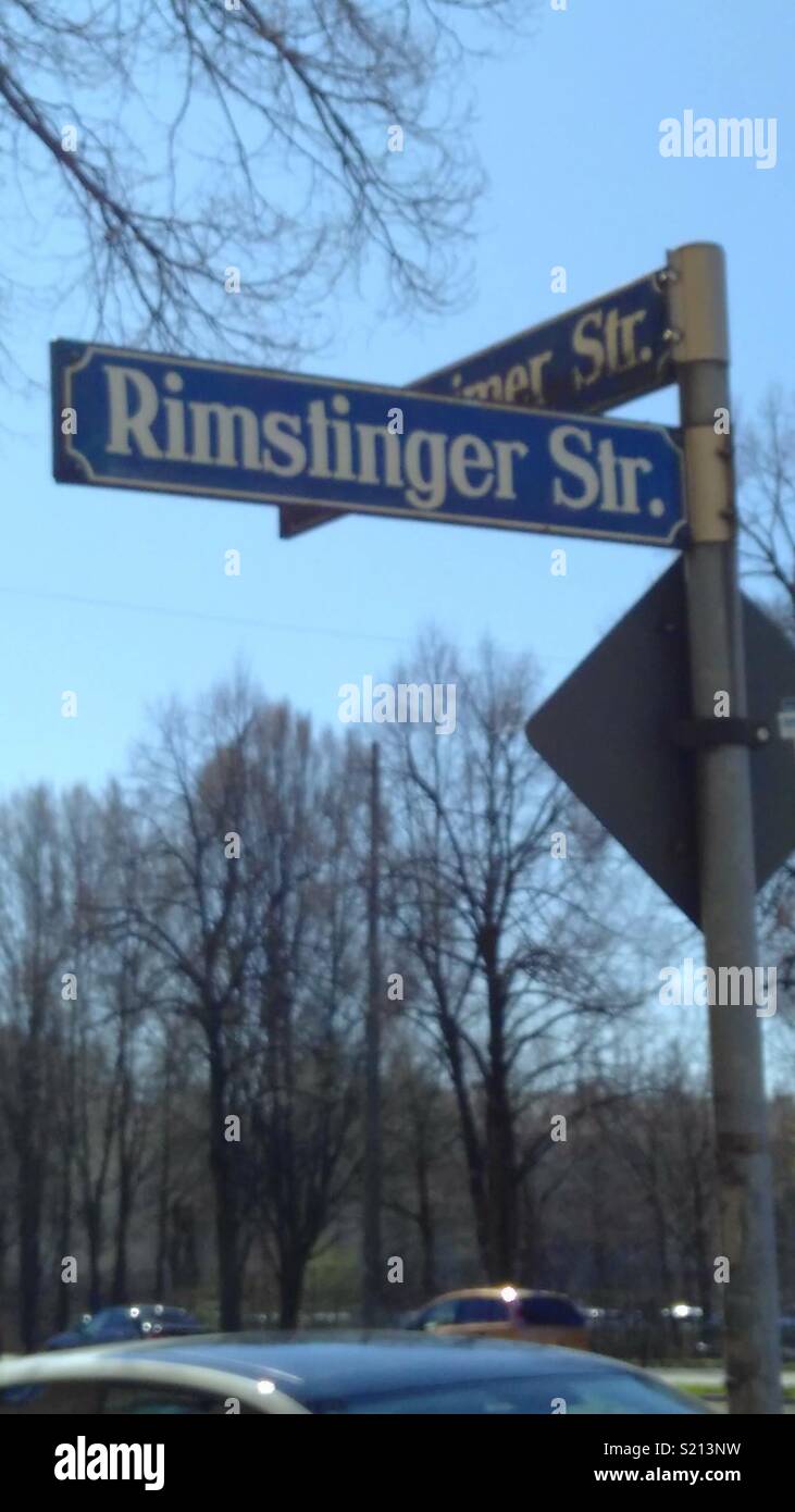 Funny German Street Name Stock Photo Alamy