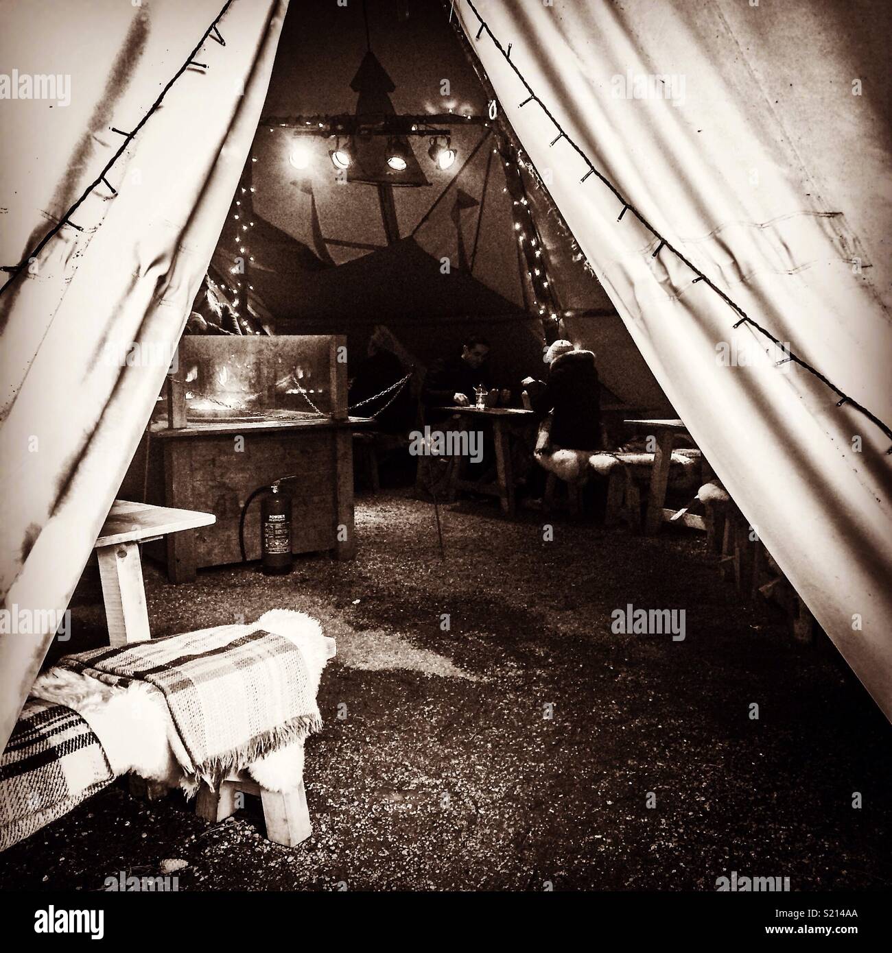 Winter teepee - Smartphone Captured Stock Image