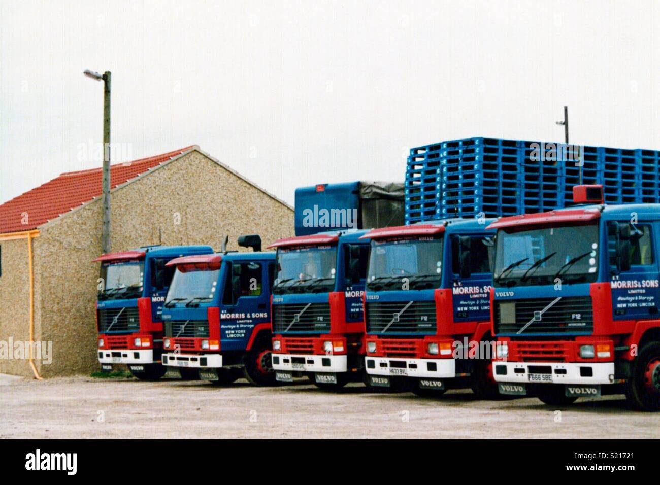 Volvo F12 fleet Stock Photo - Alamy