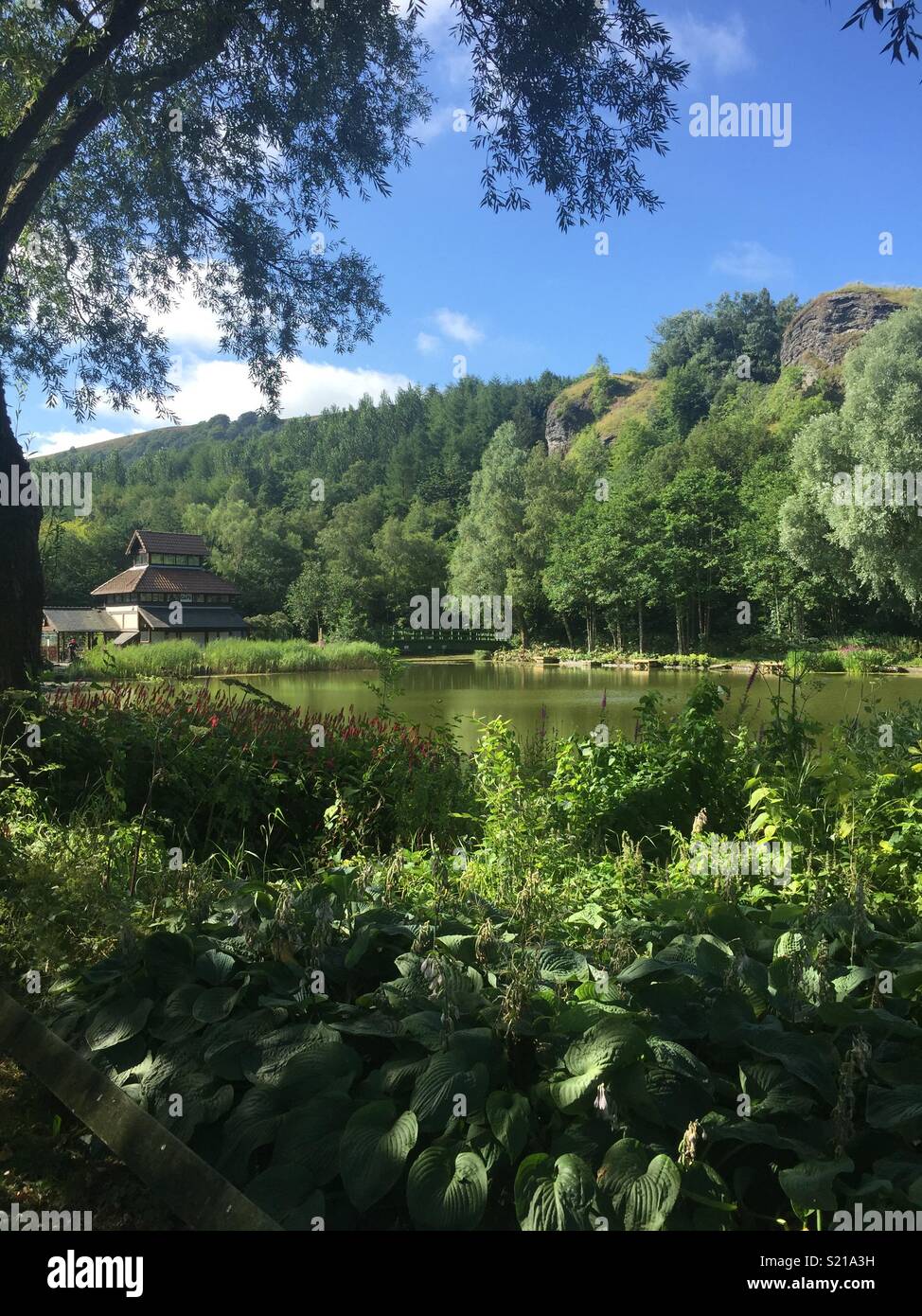 Festival Park / Festival lake Ebbw Vale, Wales Stock Photo Alamy