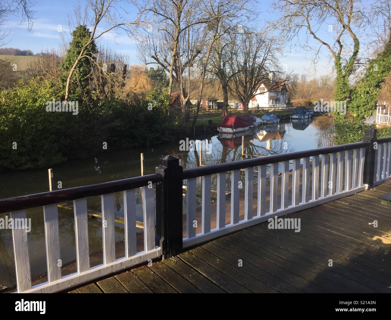 Picture of Goring on Thames from Boat House Stock Photo Alamy