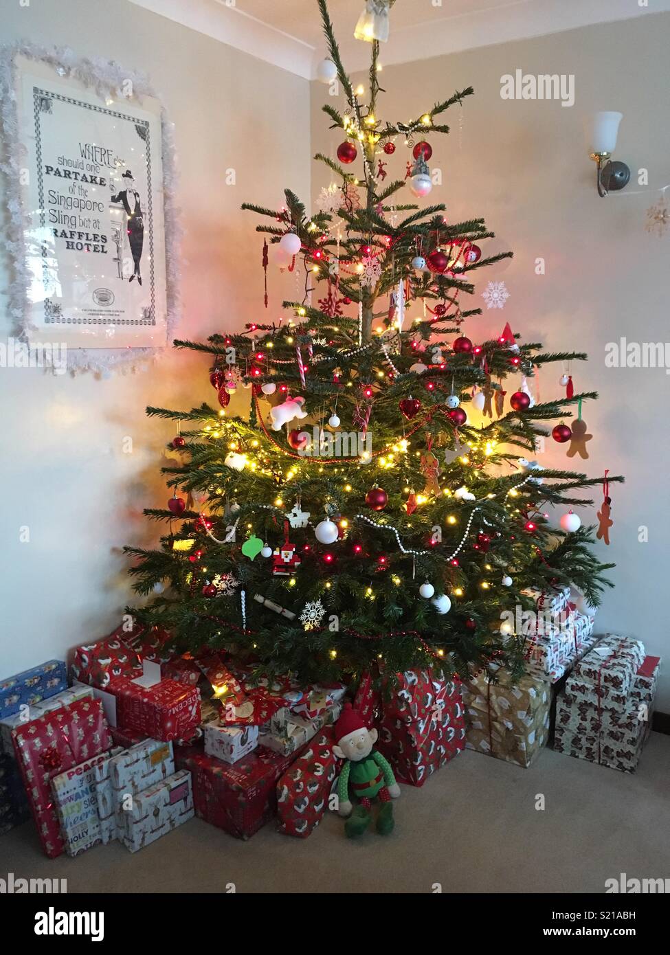 Christmas Eve Tree Stock Photo Alamy