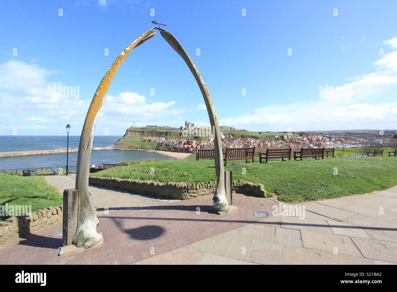 Whitby a nice village to have great day out Stock Photo