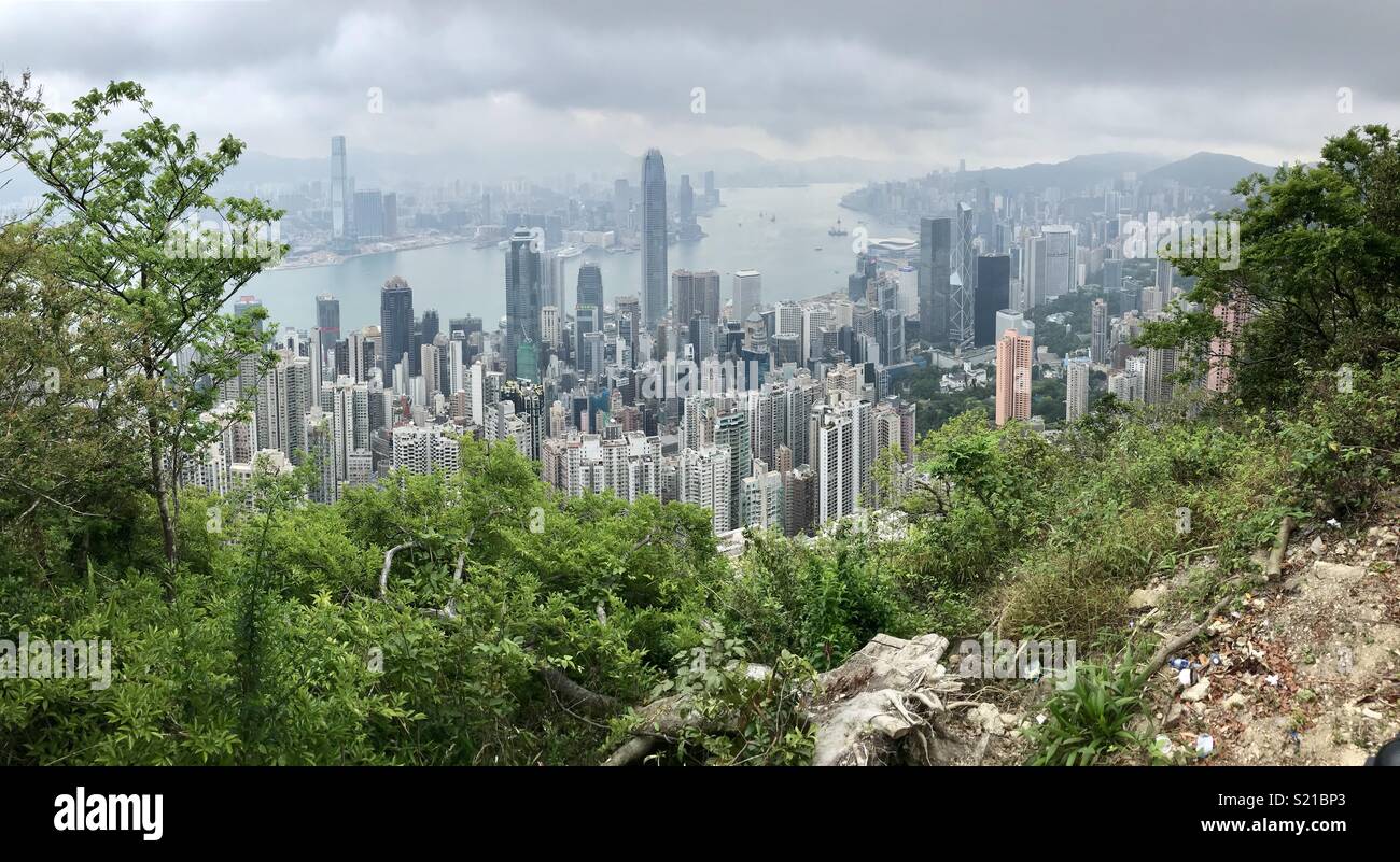 Hong Kong from Victoria Peak Stock Photo