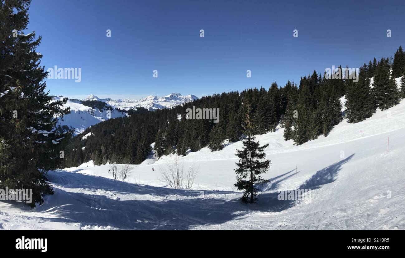 Ski slope Stock Photo