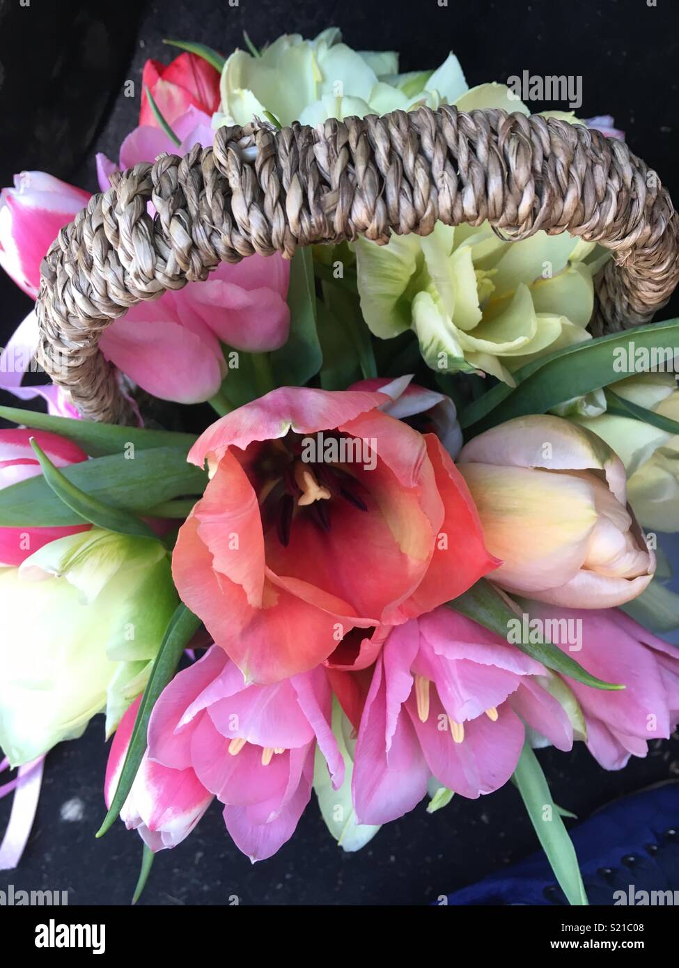 Flower girl basket Stock Photo