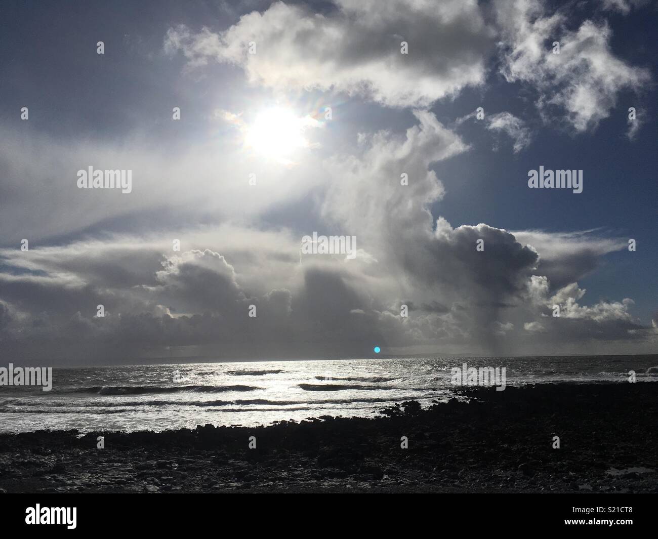 Sea during storm showers Stock Photo Alamy