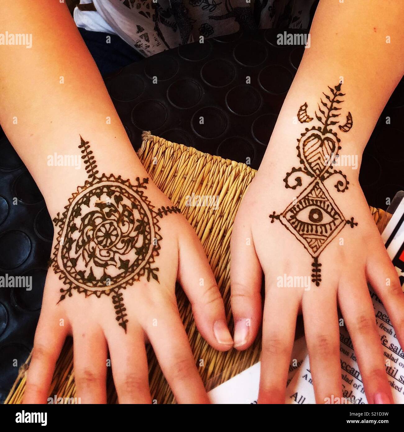 Henna art. - Smartphone Captured Stock Image