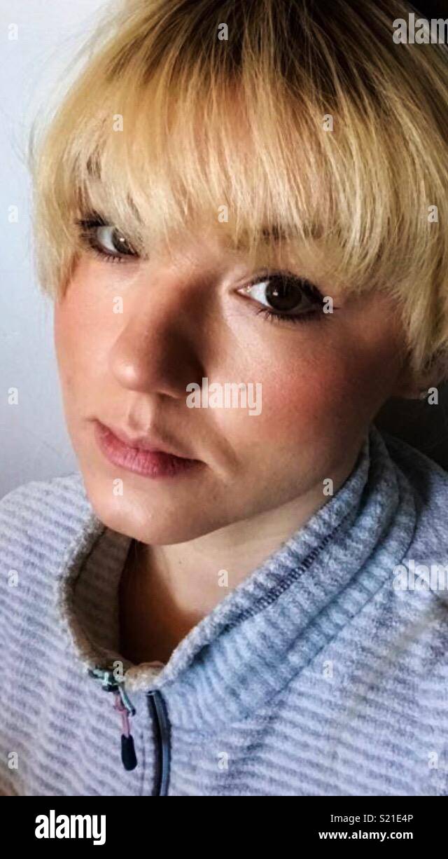 Female selfie Stock Photo