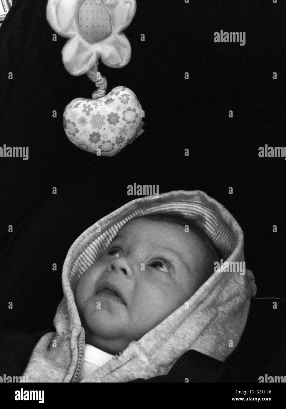 Baby black and white Stock Photo