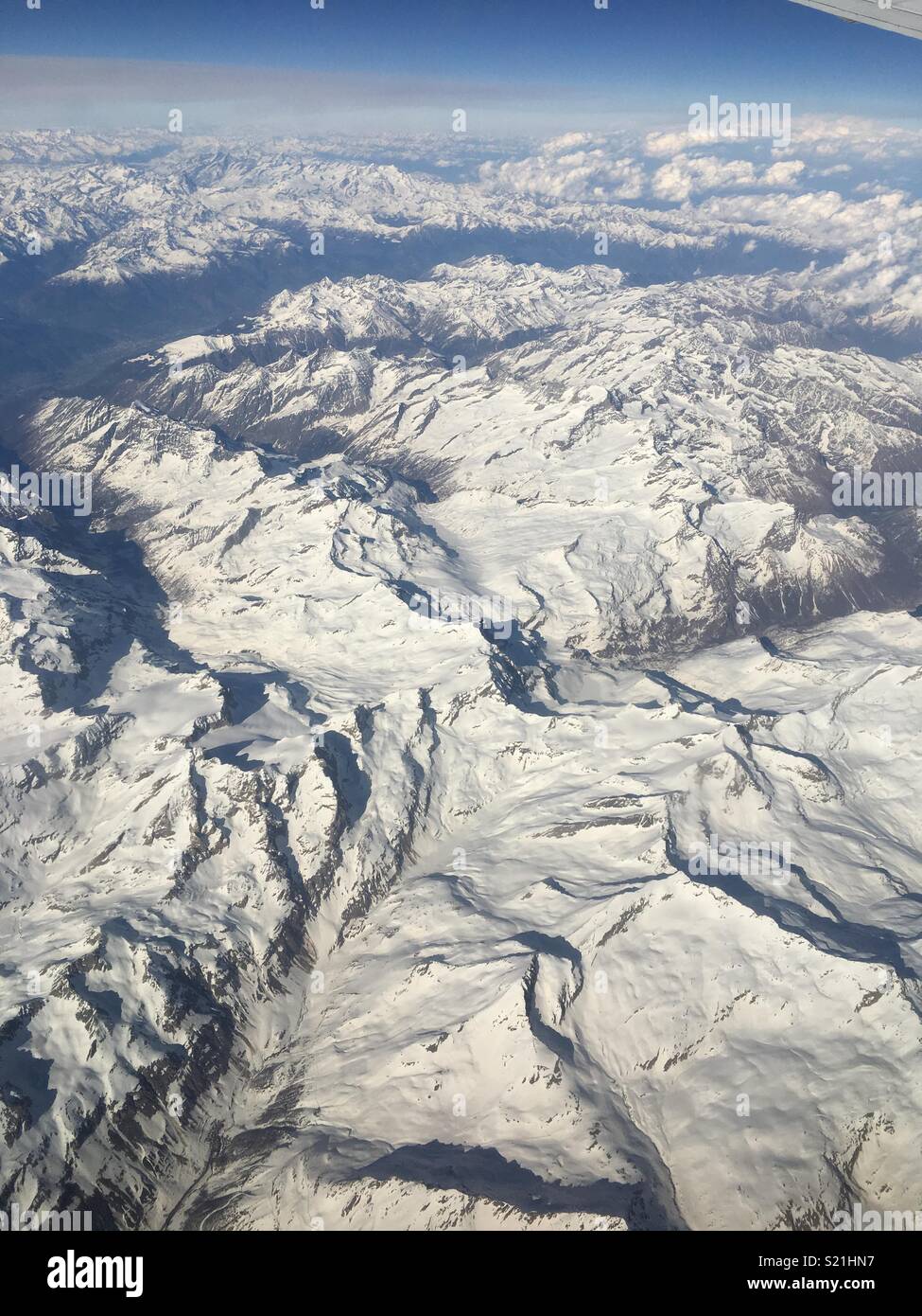 Aerial Alps view Stock Photo - Alamy