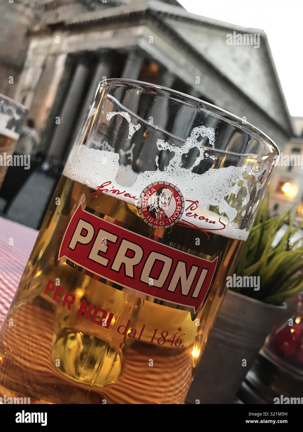 Italian beer in glass Stock Photo Alamy