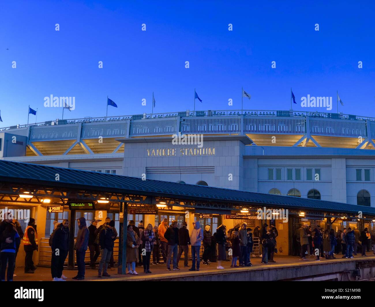 Yankee Stadium at Dusk Stock Photo Alamy