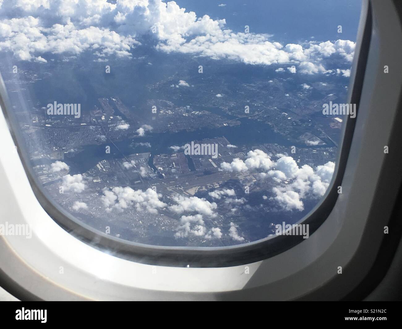 New York From 30000 Feet Stock Photo Alamy
