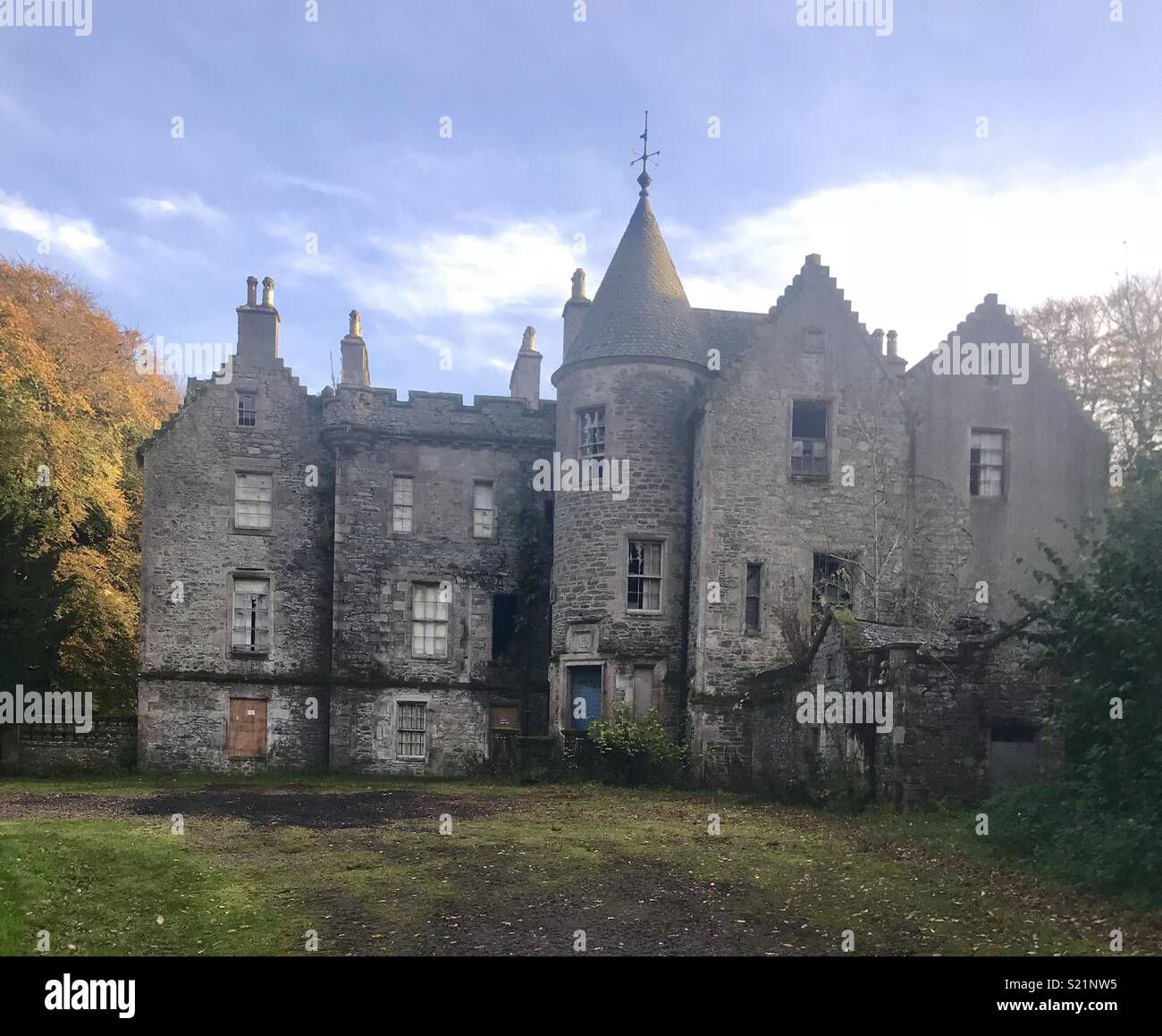 Derelict castle during our walks in Scotland Stock Photo Alamy