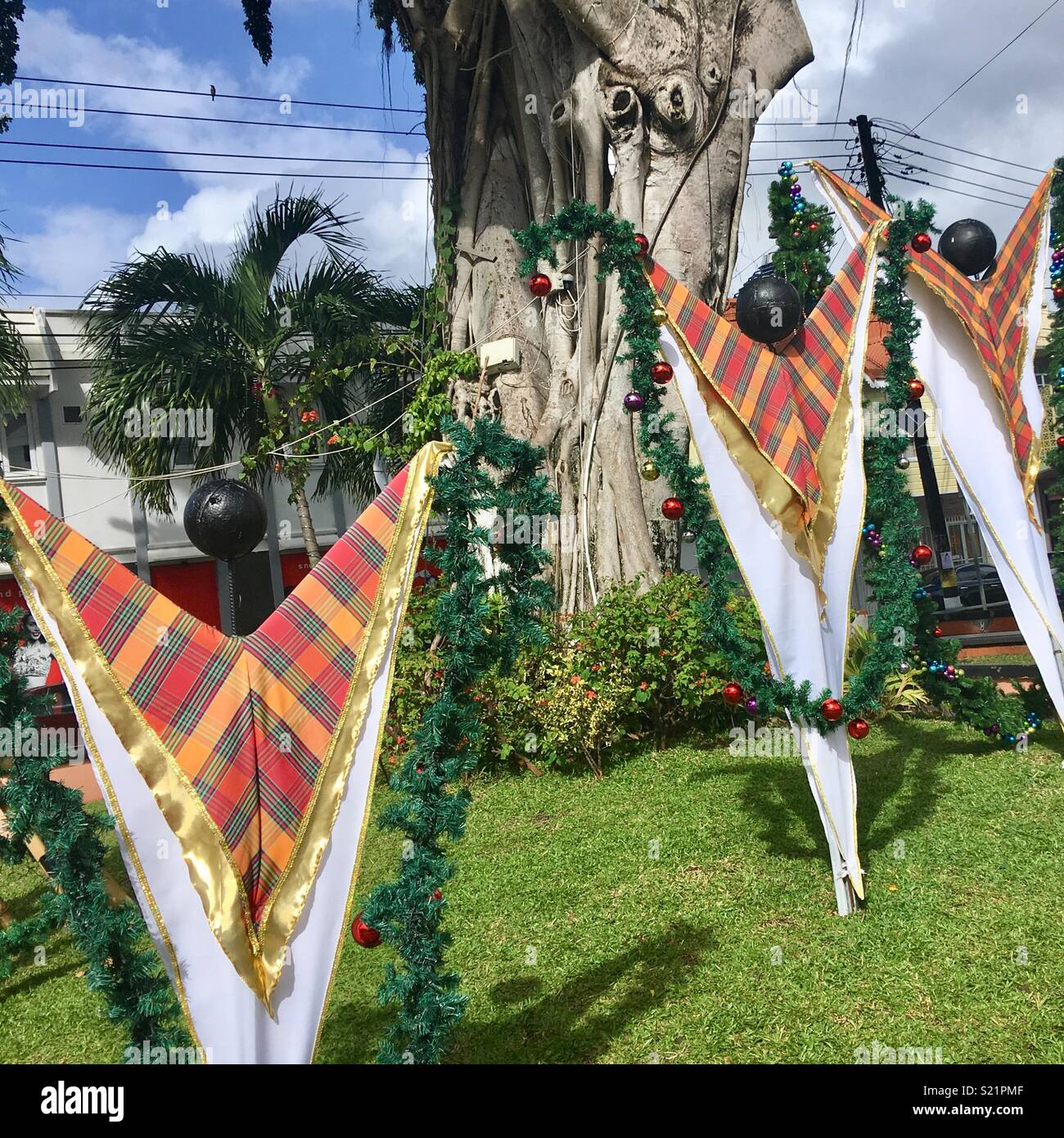 Caribbean Christmas decorations Stock Photo - Alamy