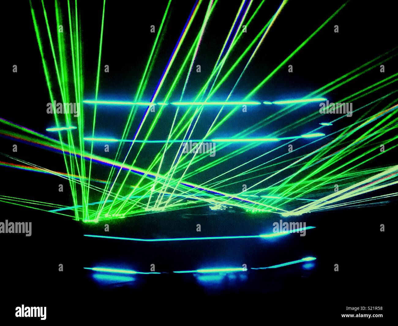 Laser light show Stock Photo Alamy