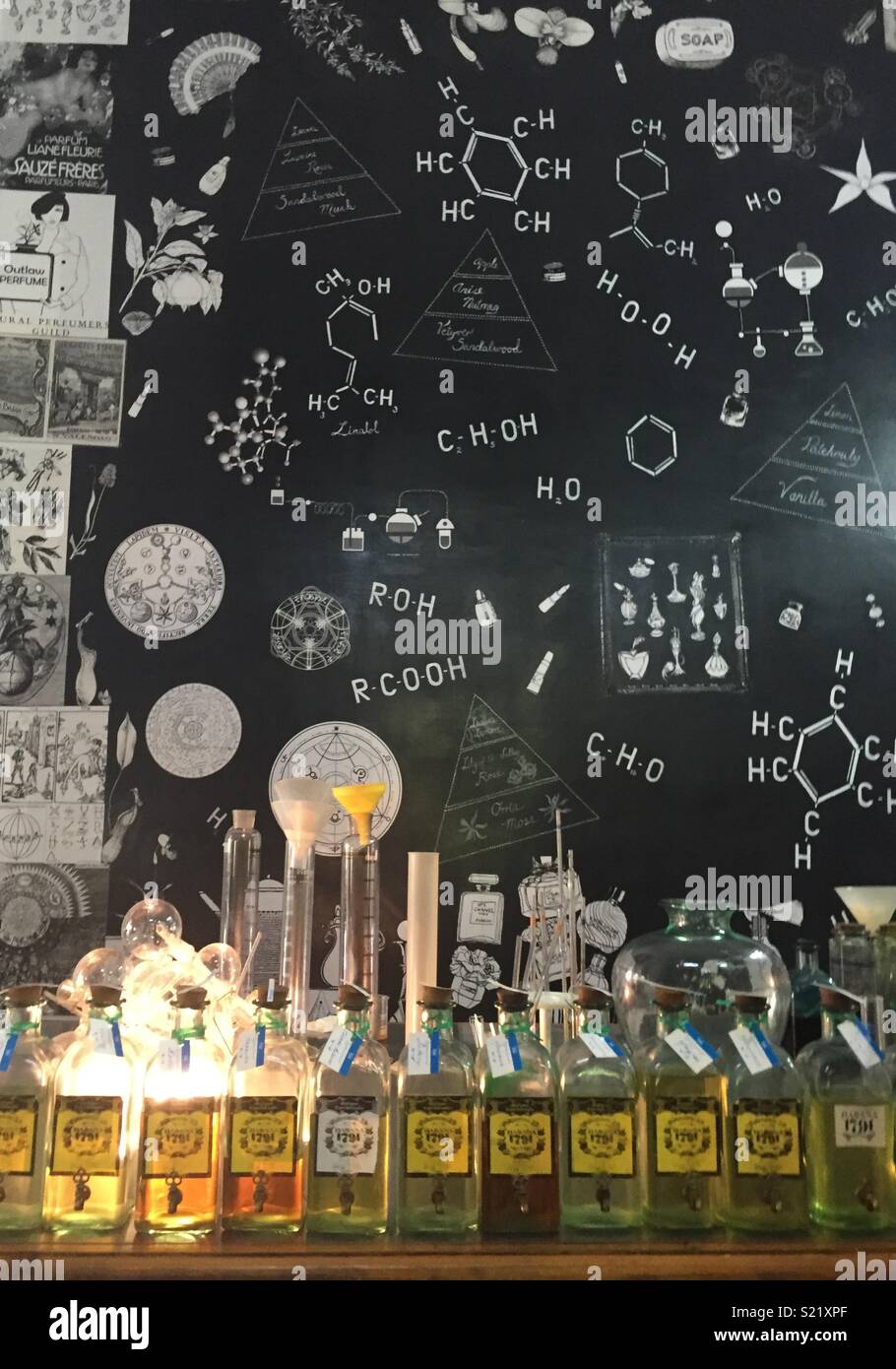 Chemistry chalkboard - Smartphone Captured Stock Image