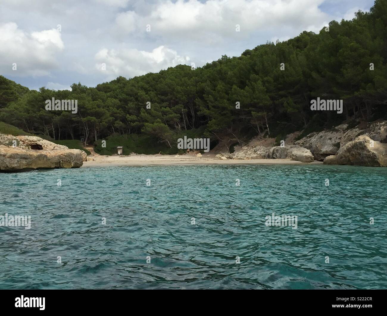 Cala galdana beach in Menorca Stock Photo