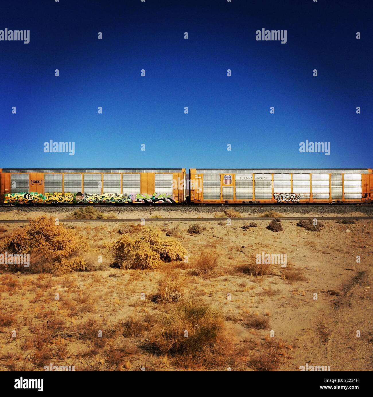 Freight train near bombay beach los angeles california stock photo alamy
