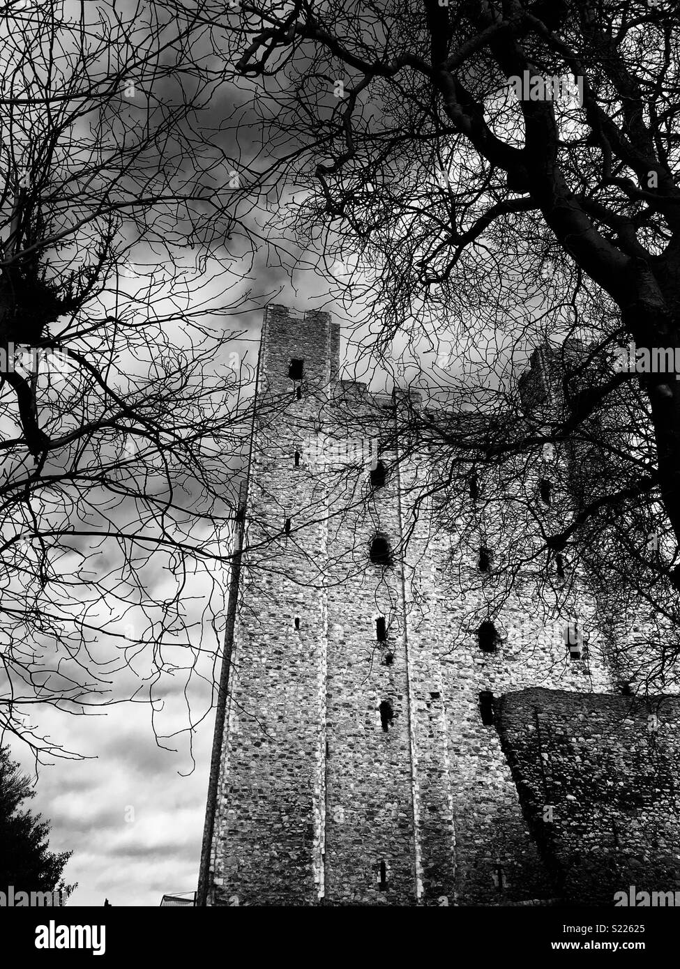 View from the ground of Rochester Castle England Stock Photo