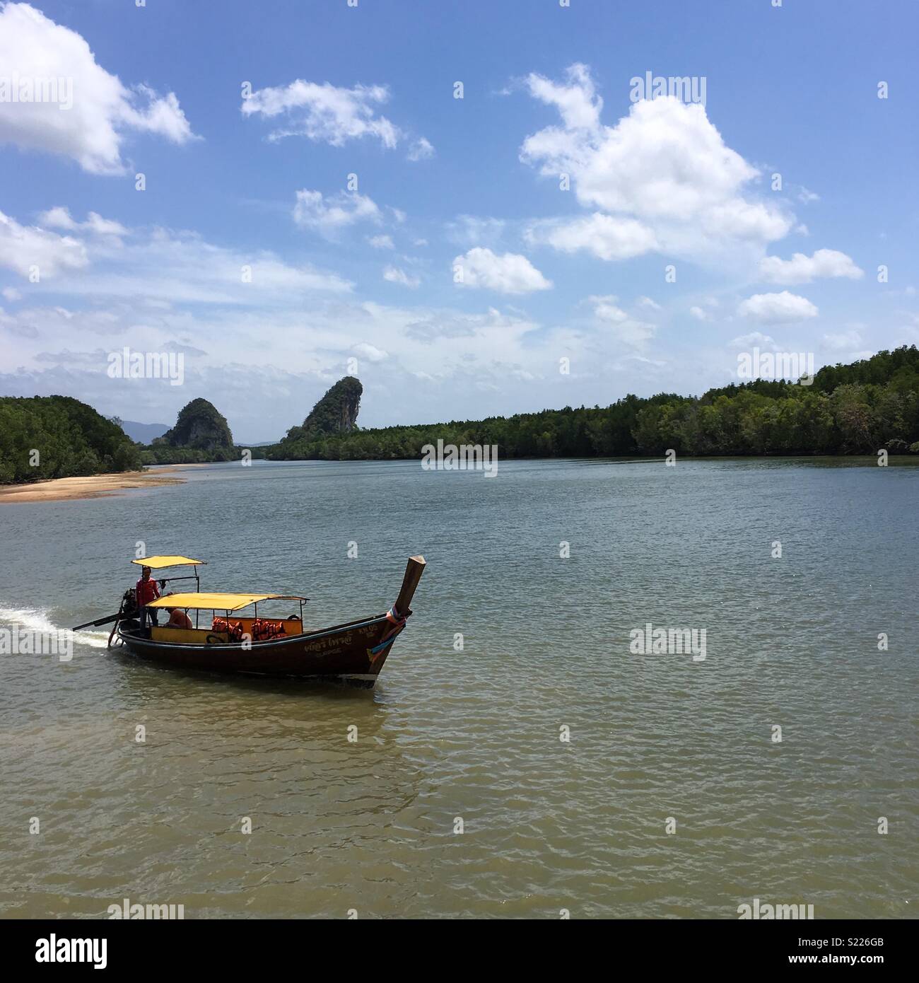 Beautiful Krabi Town river view Stock Photo