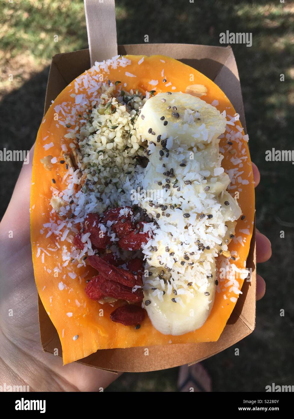Papaya fruit bowl in Hawaii Stock Photo Alamy